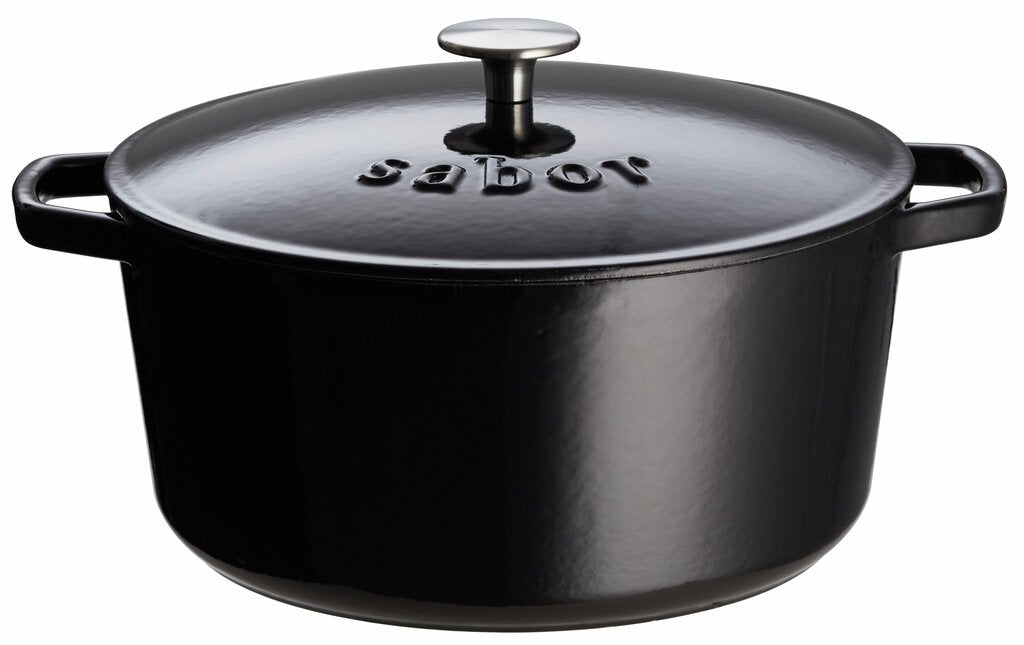 Sabor Gjutjärnsgryta 24 cm 4,4 L svart